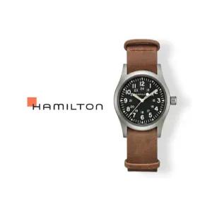 해밀턴 카키필드 메카니컬 38mm 소가죽 브라운 블랙 H69439531