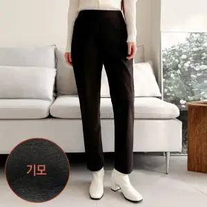 [골덴 기모 배기핏] 여성 겨울 배기바지 골지 기모 밴딩팬츠 골지 블랙/다크브라운