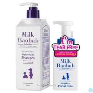 밀크바오밥 키즈 샴푸 페이셜폼 세트 500ml+300ml 2개