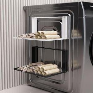 무타공 세탁기 접이식 자석선반 빨래건조대