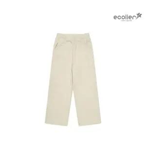 [에꼴리에]여자 겨울신상 면벨로아 본딩 와이드바지(24D1254)_CC
