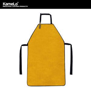 카멜로 소가죽 작업 공방 용접 앞치마 AP-2TAN