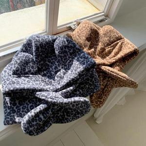 [기타]플리스 레오파드 귀여운 귀달이 후드머플러 바라클라바