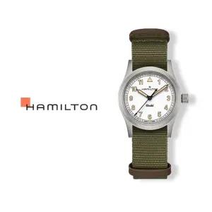 해밀턴 카키필드 33mm 화이트 다이얼 나토 남성시계 H69301910