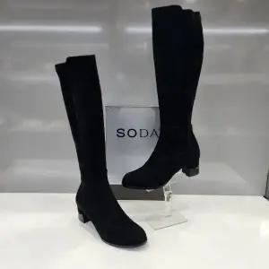 [소다][소다아울렛]여성 기본 통굽 롱부츠FLH208 스웨이드_US