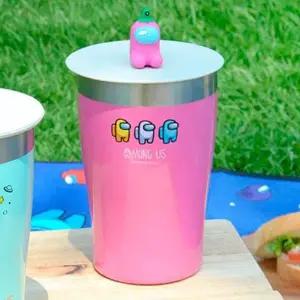 고품질 어몽어스 피규어 스텐컵 텀블러-핑크 (WF4960C)