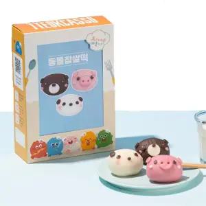 어린이 동물 얼굴 꾸미기 장식 팥앙금 찹쌀떡 만들기 키트 쉬운 간편 체험놀이 5세 답례품