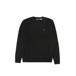 폴로 랄프로렌 710876762 001 케이블 니트 울 캐시미어 스웨터 블랙