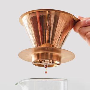 빈플러스 티타늄 스텐 커피 드리퍼 골드(스푼포함) 스텐필터