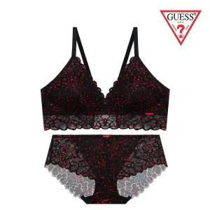 [롯데백화점]게스 블랙레이스 하트 브라렛팬티세트 GCWBRB17GCWPTB17BK