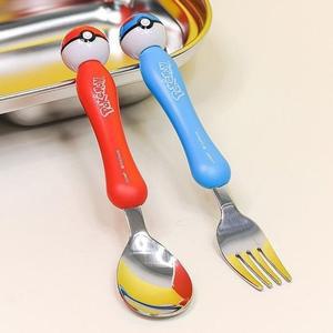 [기타]포켓몬 몬스터볼 피규어 스푼 포크 세트 1P 수저 식기 (WFGNYYW)