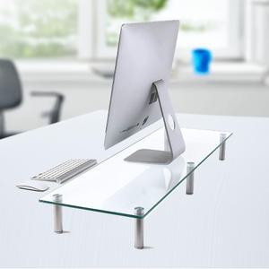 대형 와이드 강화 유리 듀얼 2개 2대 높은 모니터 받침대