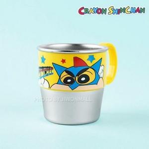 [기타]짱구스텐컵 어린이 스틸컵 유아 손잡이 (WFGQF7Y)