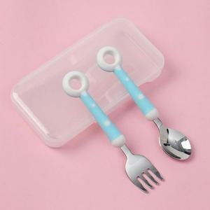 [기타]유아 도넛 수저 세트 아기숟가락 포크 (WFGQF91)