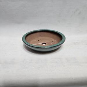 [아트플라워] 다용도 청옥색 도자기 원형 분재 다용도 화분 고급 분재화분 도자기