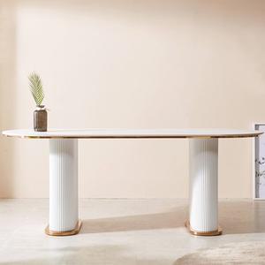 [스코나] 리벨스 템바보드 포세린 세라믹 2000 타원형 6인 식탁 테이블