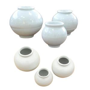 국산 수제 미니 도자기 달항아리 1p 소형 화병 꽃병 옹기 둥근 오브제 핸드메이드 수공예