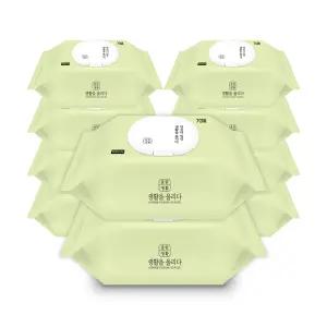 올림생활 프리미엄 물티슈 70매 65gsm X 10팩