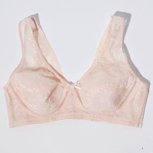 라비앙 인견 국산 플라워 런닝형 노와이어 햄라인 홑겹 브라