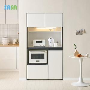 [SASA]사사가구 엠마 E0 1000 LED 홈카페형 광파렌지대 겸 주방수납장+상부장