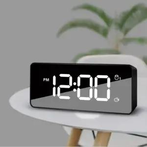 키밍 led 무소음 탁상 침대옆 알람 시계 인테리어/디지털/전자/미니/탁상용/건전지/다용도/무선/책상/LED