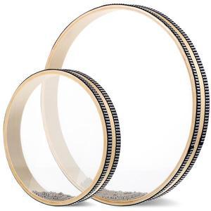 2Pcs 오션 드럼 웨이브 타악기 투명 미니 자연 컬러 어린이 요가를 위해 이상적