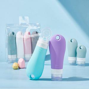 파스텔 실리콘 공병 4종세트 38ml 60ml 90ml 휴대용 화장품 샴푸 크림 소분용 여행용
