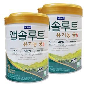 매일유업 앱솔루트 유기농 궁 1단계 800g 2개