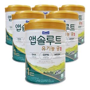 매일유업 앱솔루트 유기농 궁 1단계 800g 6개