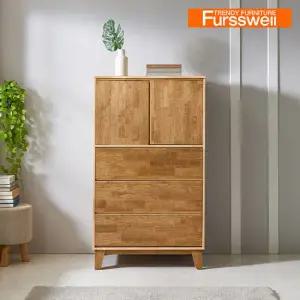 퍼스웰 앨토 고무나무원목 수납형5단 서랍장(SI_202)