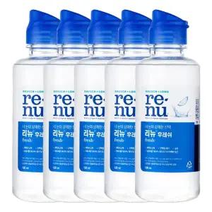 [바슈롬] 리뉴 후레쉬 렌즈 세정액 120ml X 5개