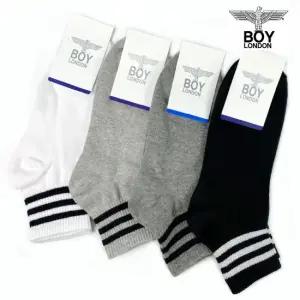 보이런던 남성 삼선포인트 단목양말 7켤레