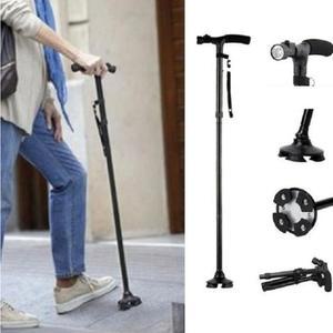 보행용지팡이 미끄럼방지 접이식 4족지팡이 접히는지팡이 집팡이 지팽이