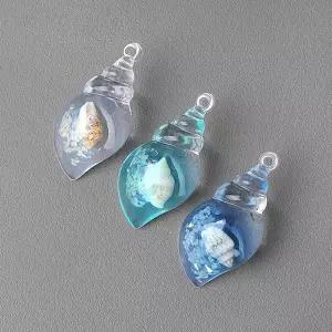 비즈아이 [6637-27]아크릴펜던트 야광소라 19x39mm ,1개