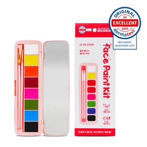 알파색채 페이스페이트 KIT (8색,붓2,거울케이스)포함