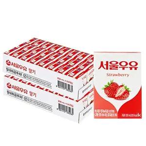 [T]서울우유 멸균우유딸기 200mlx48개