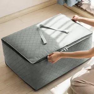 (2개) 손잡이 리빙박스 펜트리 수납함 폴딩 수납 박스 옷 정리함