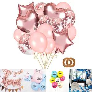 혼합 파티풍선 34개셋트 +컬링리본2개증정/인테리어/입학/졸업/장식용/축제/포토존/행사/기념일/무대