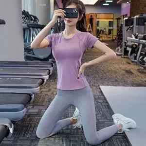 운동복 요가 추천 티셔츠 레깅스 꾸안꾸 세트 헬스 트-WFH44DC