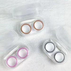 고품질 (컬러랜덤) 휴대용 소프트 렌즈 케이스 렌즈통 하드 렌즈보관통 렌즈접시 (WFHVYFL)