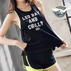 여성 스포츠 민소매 상의 편안한 레이어드 요가-WFH2KAA