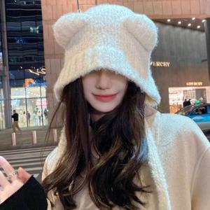 여성모자 여자 귀여운 고양이 보넷비니 패션비니 겨울 털비지