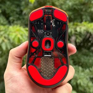 Fnatic x Lamzu Maya X / 클리어 블랙 카본 방진 스티커 용 1 피스 마우스 바닥