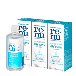 리뉴 센서티브 355ml x 3개 소프트 렌즈 세척액