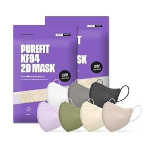 [셀러허브 패션][JHL79R23_51CC]KF94 2D새부리형 컬러마스크 25매입지퍼팩
