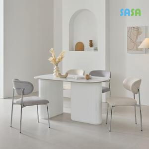 (E)데코라인 템바 화이트 세라믹 2000 6인식탁(의자6)