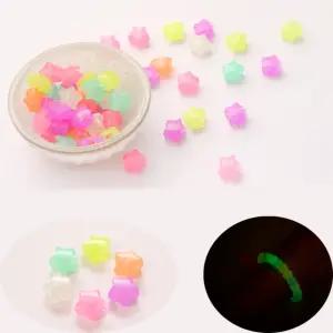 투명야광용 별스타비즈50개입 6종파스텔색상혼합 미아방지팔찌만들기