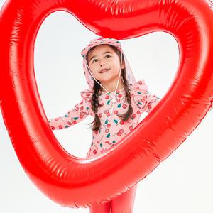 아이스샌드 키즈 유아 여아동 래쉬가드 플랩캡 수영복세트 BR-355106