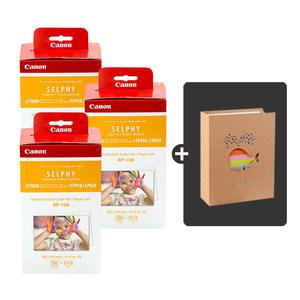 캐논 셀피 RP-108 포토인화지 엽서 사이즈 108매 3개 + 포켓앨범