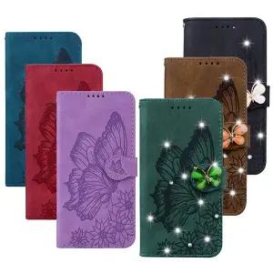 갤럭시 S25울트라 S25플러스 S25 가죽 카드 수납 케이스 레더 나비 음각 큐빅 지갑 커버